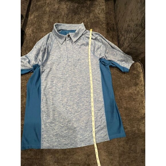 Duluth Trading Performance Polo Shirt Mens Medium Blue Vented Perforated - Picture 5 of 5